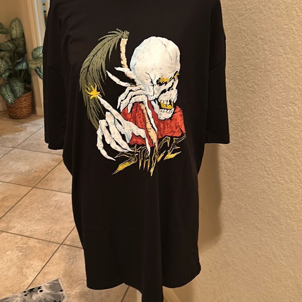 Stance XL The Crew Tee Palm Slayer Skeleton Graphic Black Halloween Streetwear